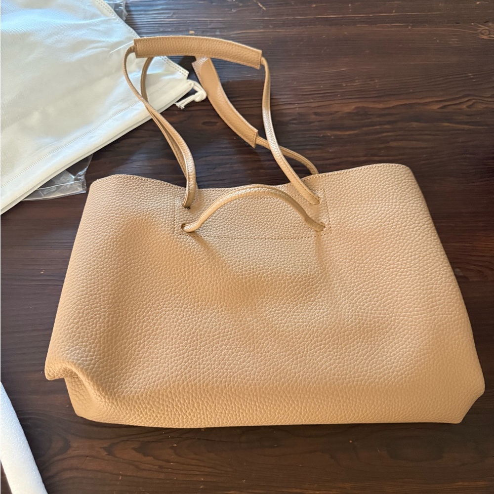 8 Other Reasons Beige Vegan Leather Shoulder Bag